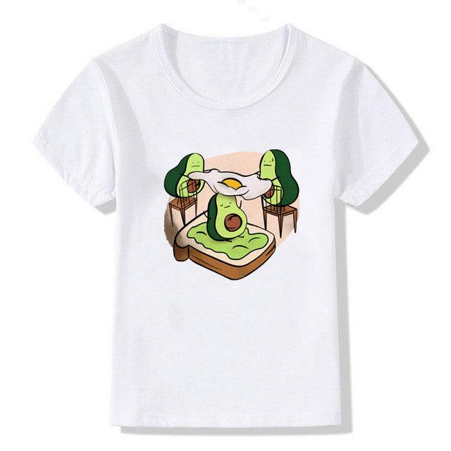 Kids Summer New Cute Vegan Boys Girls T Shirt - Almoni Express