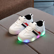 Kimmy White LED Sneakers Shoes - Almoni Express