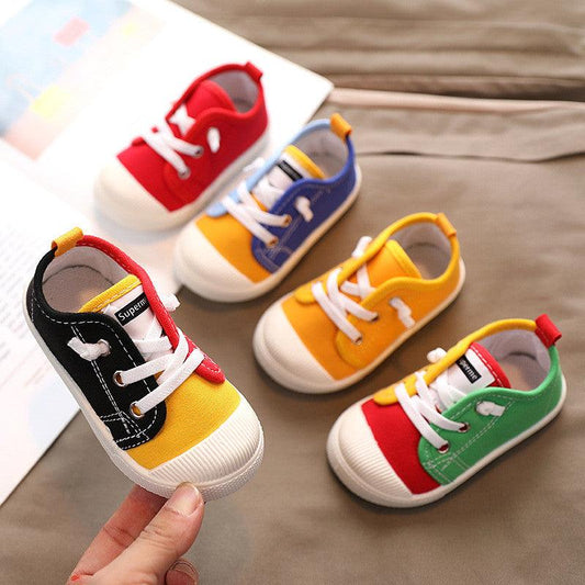 Kindergarten Indoor Shoes Baby Cloth Shoes Children Canvas Shoes - Almoni Express