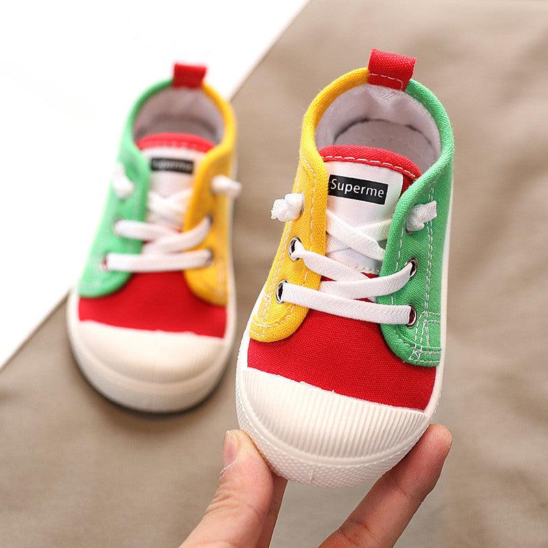 Kindergarten Indoor Shoes Baby Cloth Shoes Children Canvas Shoes - Almoni Express