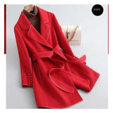 Korean Style Wool Coat Overcoat Women - Almoni Express