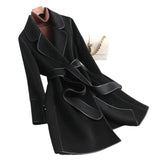 Korean Style Wool Coat Overcoat Women - Almoni Express