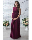 Lace Sleeveless Maternity Dress - Almoni Express