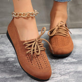 Lace-up Flats Women Fashion Breathable Lazy Mesh Shoes - AL MONI EXPRESS