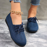 Lace-up Flats Women Fashion Breathable Lazy Mesh Shoes - AL MONI EXPRESS