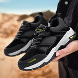 Lace-up Sneakers For Men Casual Breathable Outdoor Hiking Running Sports Shoes - AL MONI EXPRESS