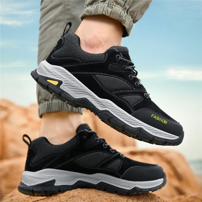 Lace-up Sneakers For Men Casual Breathable Outdoor Hiking Running Sports Shoes - AL MONI EXPRESS