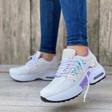 Lace Up Sneakers Women Wedge Heel Running Sports Shoes - AL MONI EXPRESS