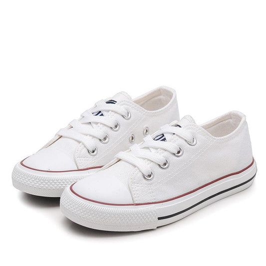 Lace-Up White Shoes For Boys And Girls - Almoni Express