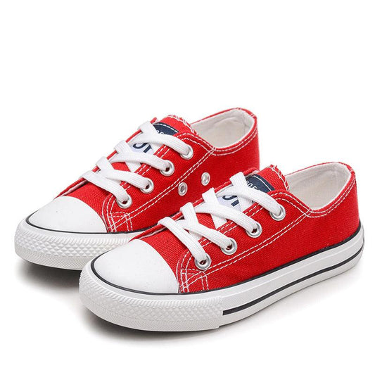 Lace-Up White Shoes For Boys And Girls - Almoni Express