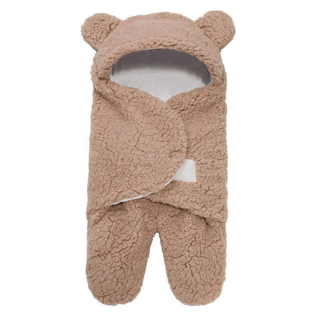 Lamb Plush Sleeping Bag Newborn Baby Swaddling Quilt - Almoni Express