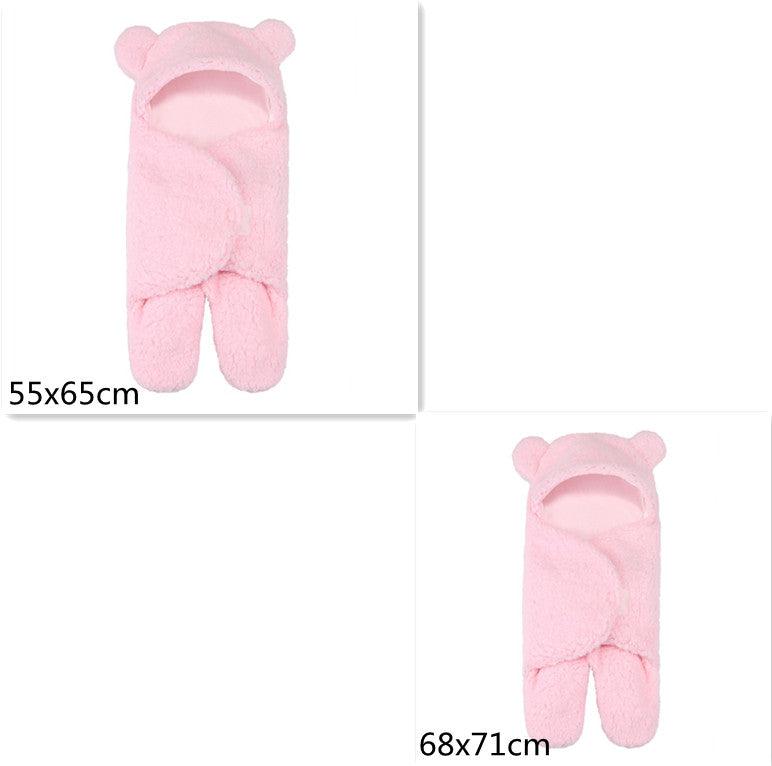 Lamb Plush Sleeping Bag Newborn Baby Swaddling Quilt - Almoni Express