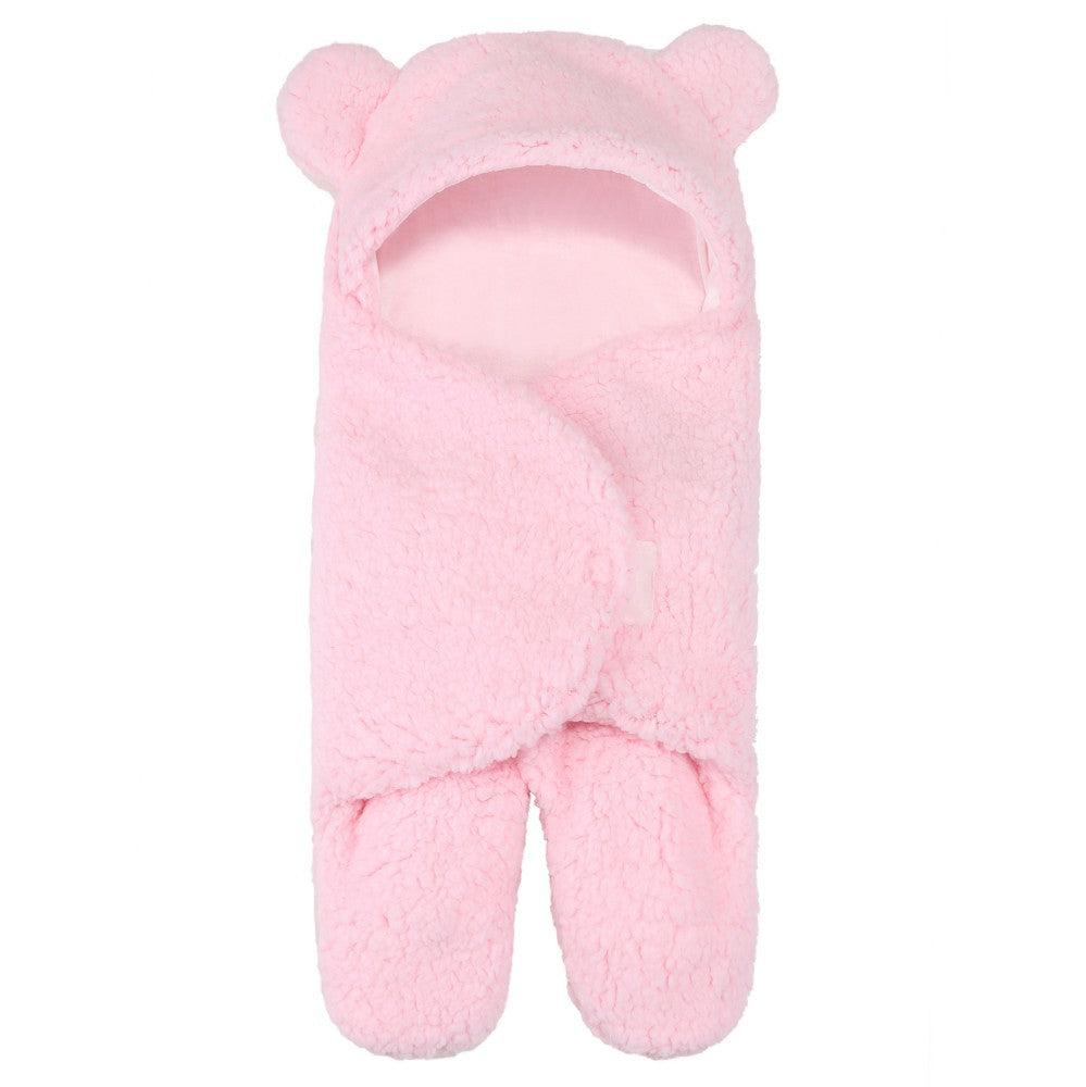 Lamb Plush Sleeping Bag Newborn Baby Swaddling Quilt - Almoni Express