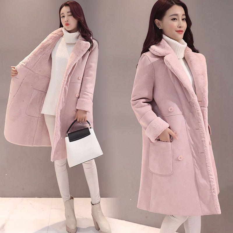 Lamb wool coat women - Almoni Express