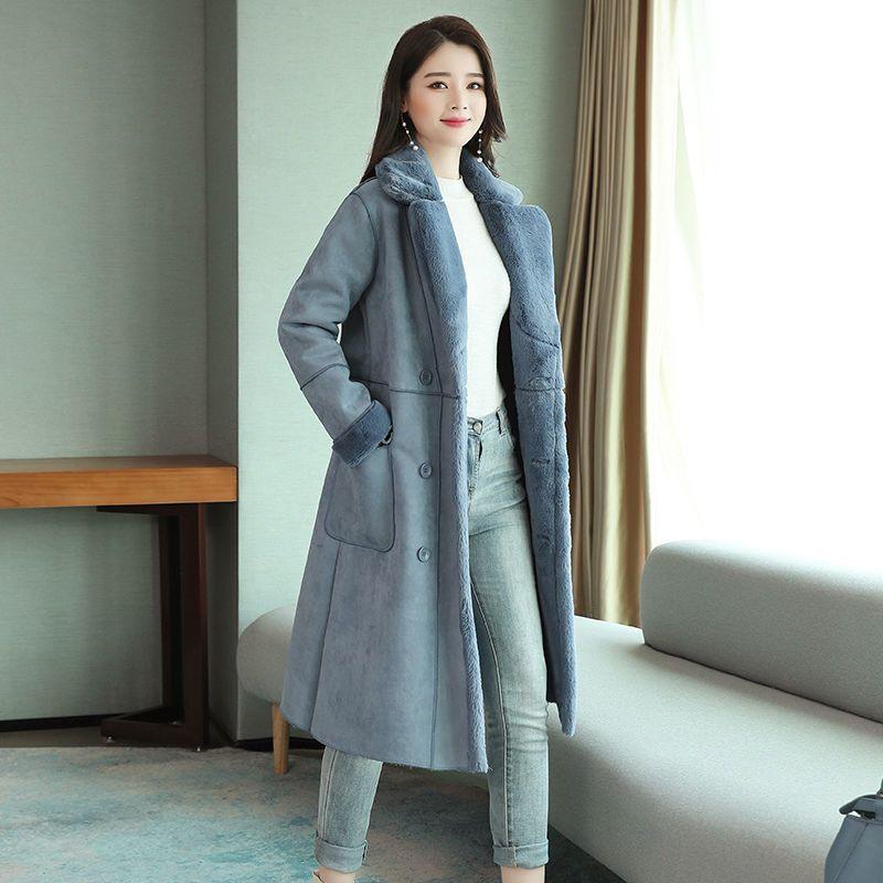 Lamb wool coat women - Almoni Express