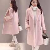 Lamb wool coat women - Almoni Express