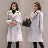 Lamb wool coat women - Almoni Express