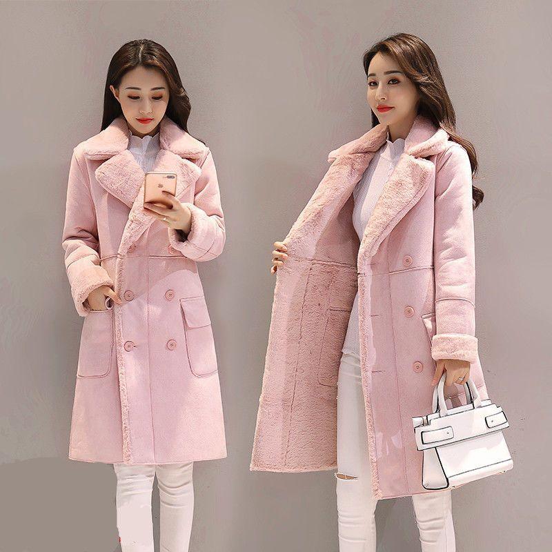 Lamb wool coat women - Almoni Express