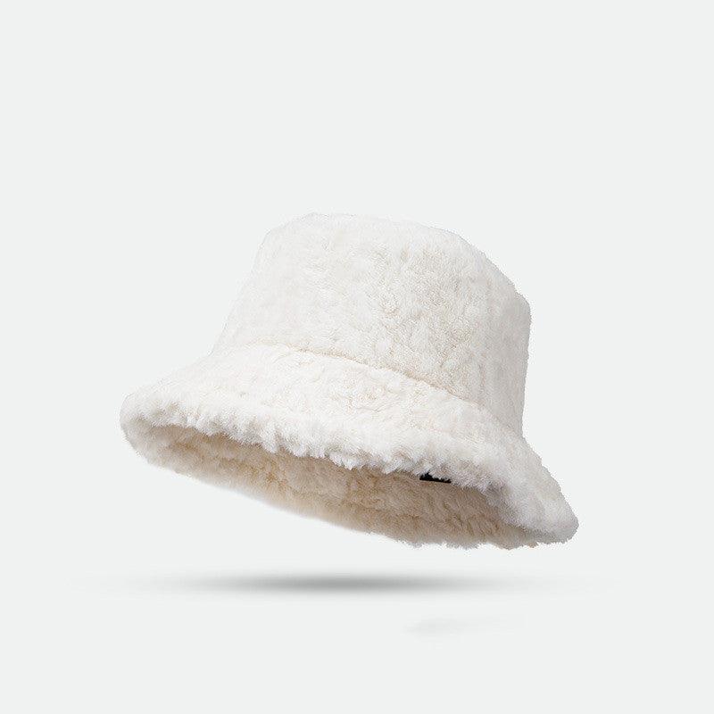 Lambswool Fisherman Hat Winter Warm Fashionable Solid Color Hats For Women - AL MONI EXPRESS