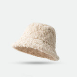 Lambswool Fisherman Hat Winter Warm Fashionable Solid Color Hats For Women - AL MONI EXPRESS