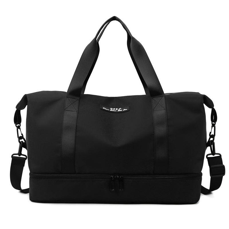 Large Capacity Travel Duffle Bag With Shoes Compartment Portable Sports Gym Fitness Waterfproof Shoulder Bag Weekender Overnight Handbag Women - AL MONI EXPRESS