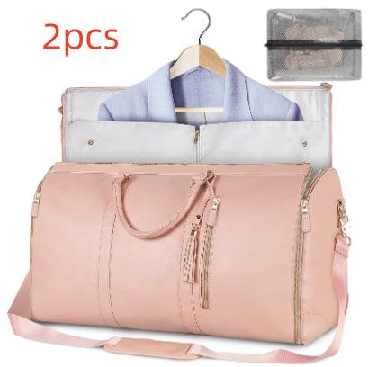 Large Capacity Travel Duffle Bag Women's Handbag Folding Suit Bag Waterproof Clothes Totes - AL MONI EXPRESS