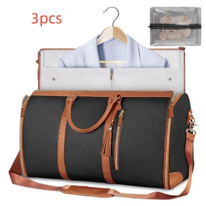 Large Capacity Travel Duffle Bag Women's Handbag Folding Suit Bag Waterproof Clothes Totes - AL MONI EXPRESS