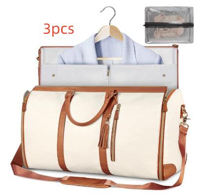 Large Capacity Travel Duffle Bag Women's Handbag Folding Suit Bag Waterproof Clothes Totes - AL MONI EXPRESS