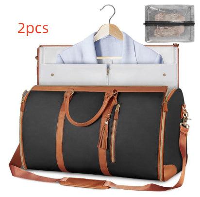 Large Capacity Travel Duffle Bag Women's Handbag Folding Suit Bag Waterproof Clothes Totes - AL MONI EXPRESS