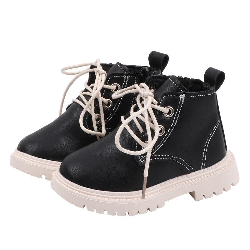 Leather short boots for boys - Almoni Express