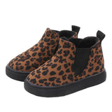 Leopard print and velvet ankle boots - Almoni Express