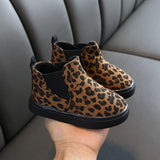 Leopard print and velvet ankle boots - Almoni Express