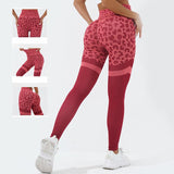 Leopard Print Fitness Pants For Women High Waist Butt Lifting Seamless Leggings Elastic Running Sport Training Yoga Pants Gym Outfits Clothing - AL MONI EXPRESS