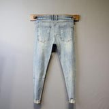 Light Blue Retro Slim Jeans - Almoni Express