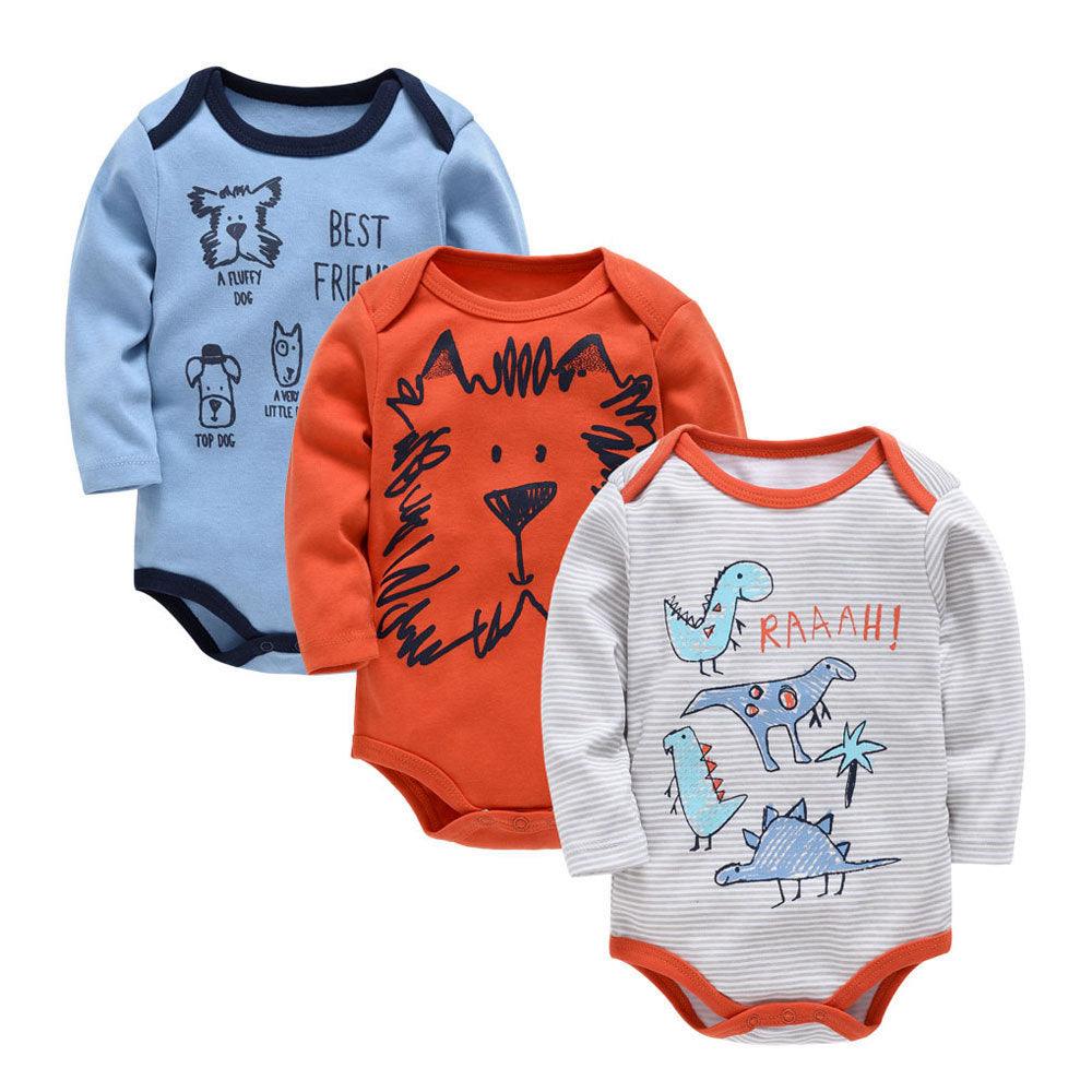 Long sleeve baby clothes cartoon newborn clothes - Almoni Express