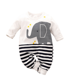 Long-Sleeved Cotton Korean Male And Female Baby Animal Crawling Clothes - Almoni Express