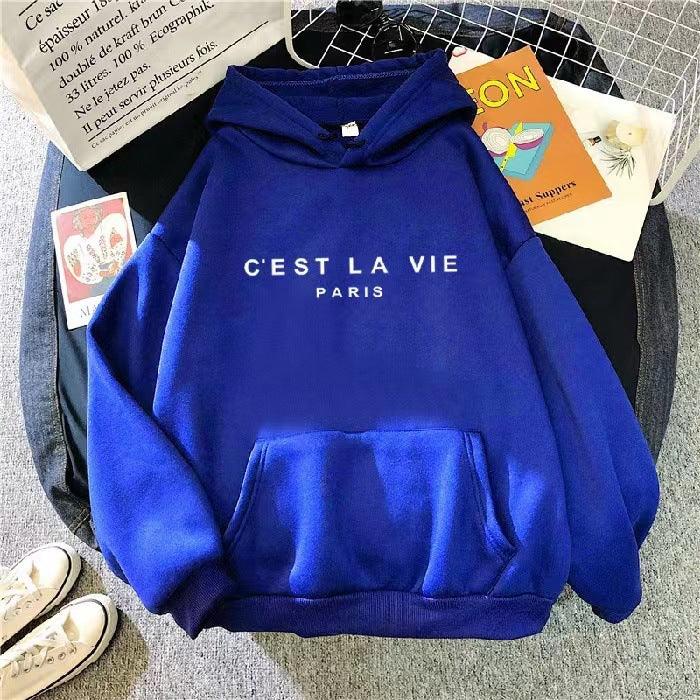 Loose Hooded Sweater Student Hoodie With Letter Print Sports Tops - AL MONI EXPRESS