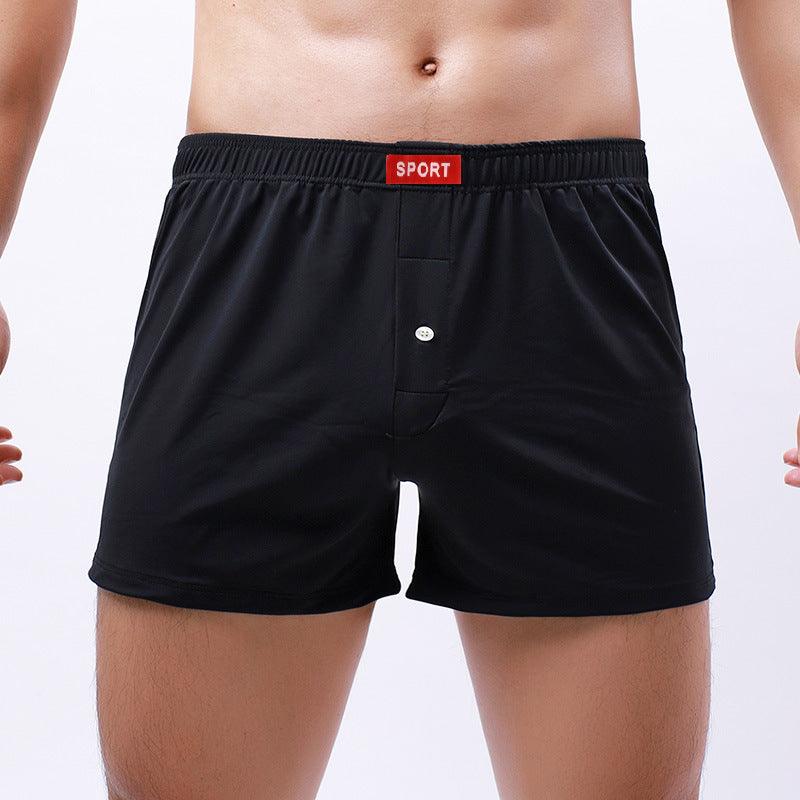 Loose Men's Underwear Breathable Fabric Silky Boxers - Almoni Express