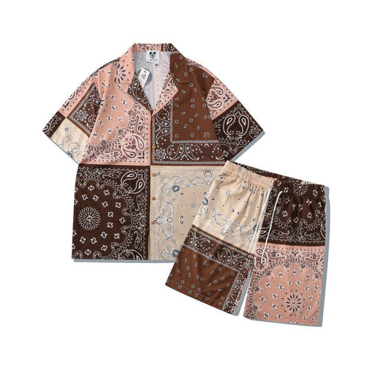 Loose Shirt Suit Digital Printing Leisure Suit For Men - AL MONI EXPRESS