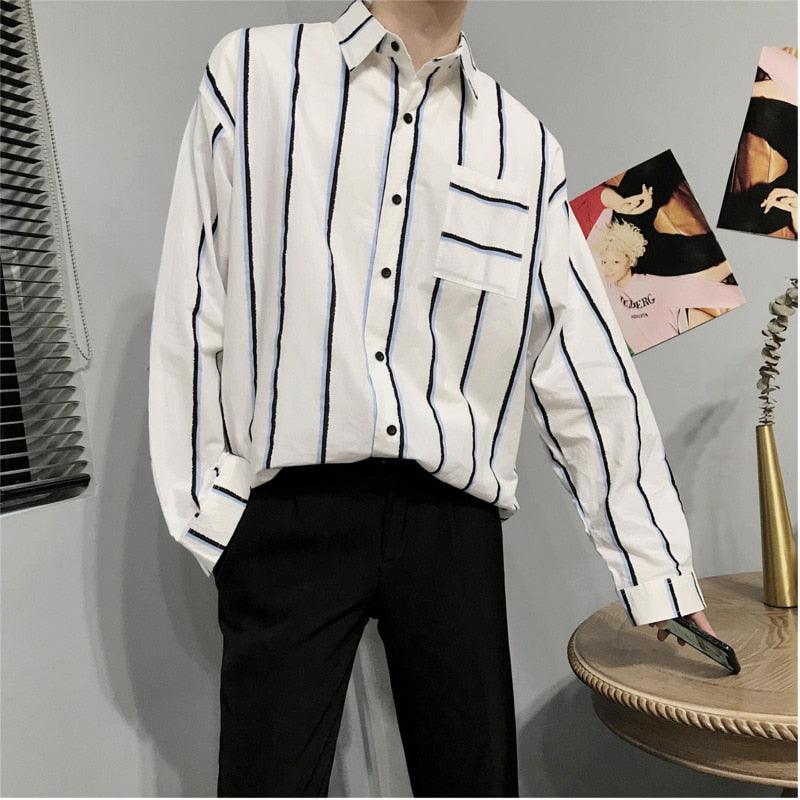 Loose striped shirt men - AL MONI EXPRESS