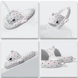 Lovers Shark Slippers Heart Print Shoes Women Men - AL MONI EXPRESS