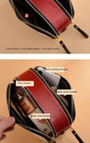 Luggage Leather Small Solid Color Square Bag Leather Sewing Line Women's Cross-body Bag - AL MONI EXPRESS