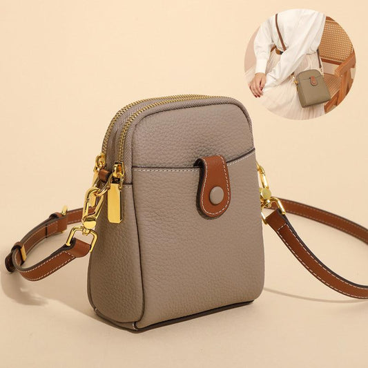 Lychee Pattern Mobile Phone Bag Small High Quality Leather Crossbody Bags For Women Wallet - AL MONI EXPRESS