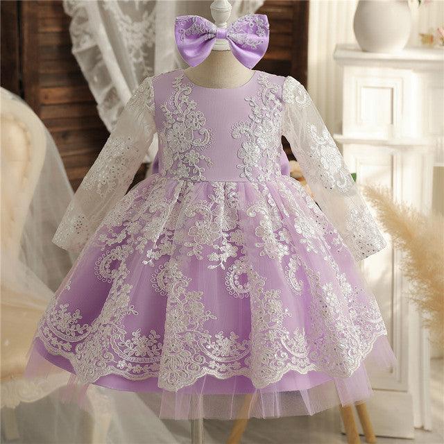 M Baby Girl Year Birthday Dress Newborn Christening Gown - Almoni Express