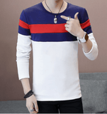 Male teen stitching slim bottoming shirt - AL MONI EXPRESS