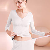 Maternity Autumn Clothes Long Trousers Suit After Childbirth Adjustable Home Nursing And Nursing Pajamas - Almoni Express