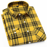 Men Casual Plaid Long Sleeved Shirt - AL MONI EXPRESS