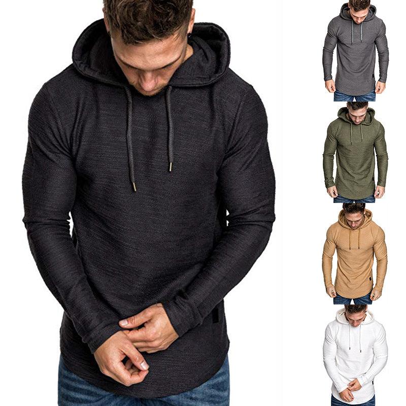 Men Hoodie Sweatshirt Casual Long Sleeve Slim Tops Gym T-shir - AL MONI EXPRESS