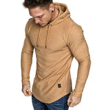 Men Hoodie Sweatshirt Casual Long Sleeve Slim Tops Gym T-shir - AL MONI EXPRESS