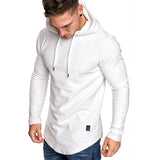 Men Hoodie Sweatshirt Casual Long Sleeve Slim Tops Gym T-shir - AL MONI EXPRESS